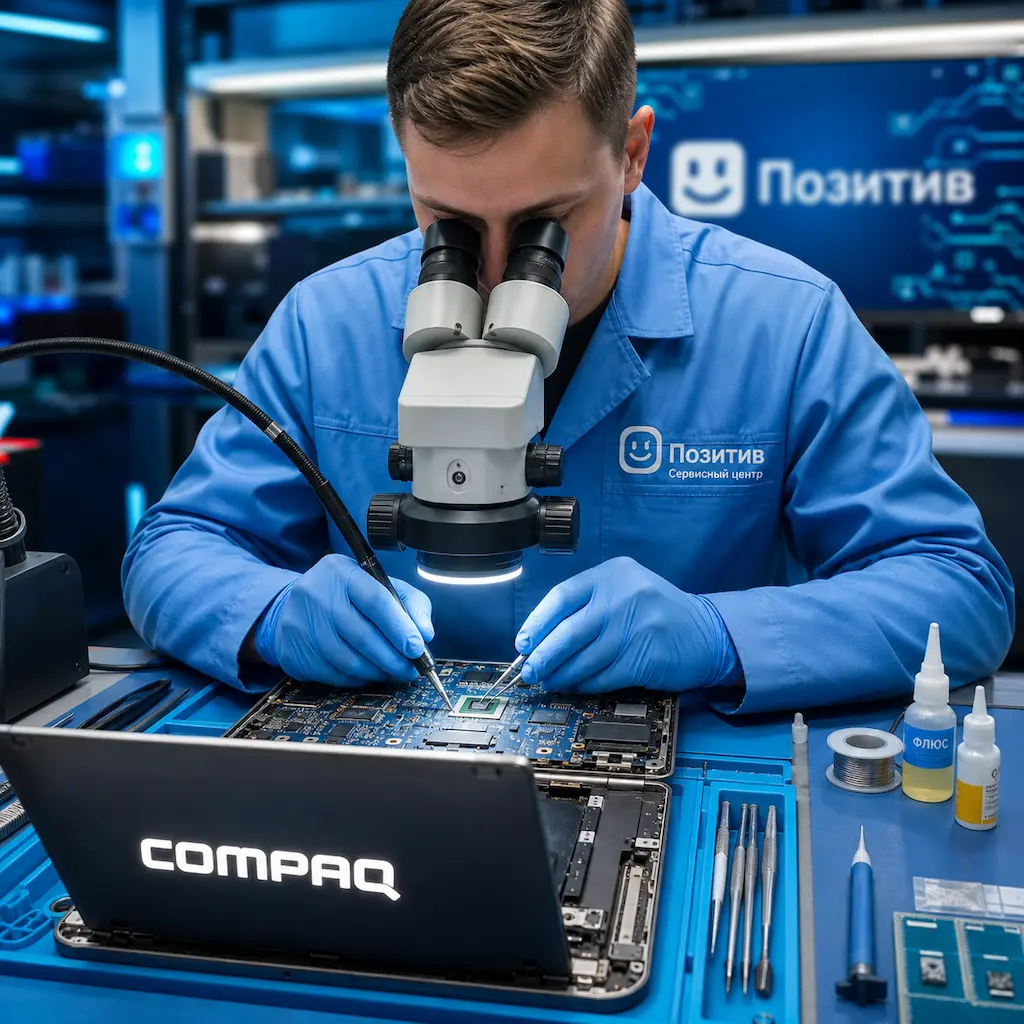Замена видеокарты ноутбука Compaq в Железнодорожном