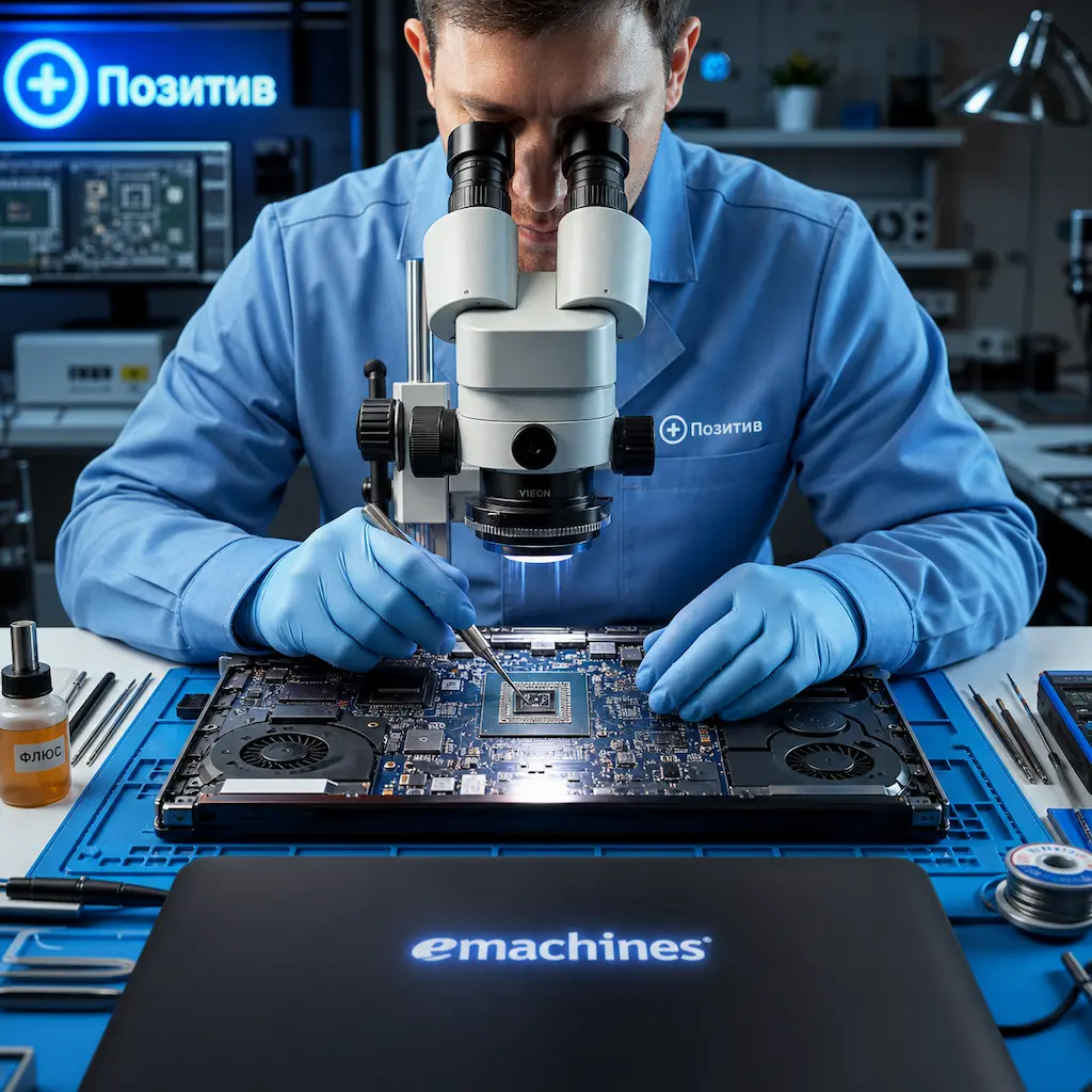 Замена видеокарты ноутбука Emachines в Железнодорожном