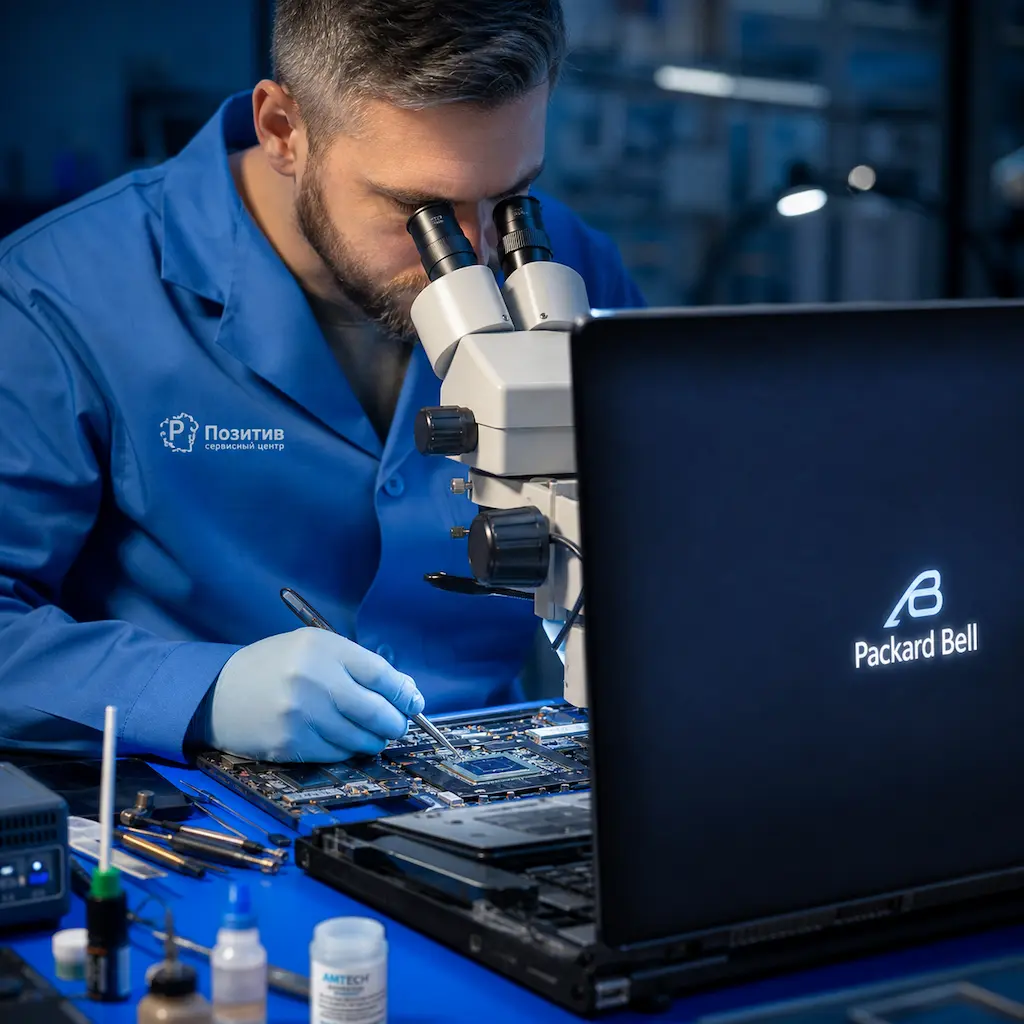 Замена видеокарты ноутбука Packard Bell в Железнодорожном