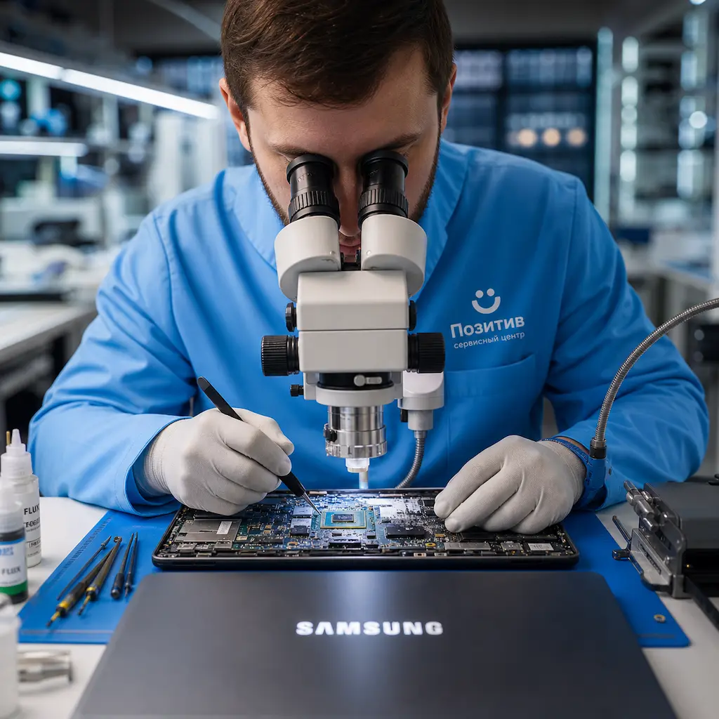 Замена видеокарты ноутбука Samsung в Железнодорожном