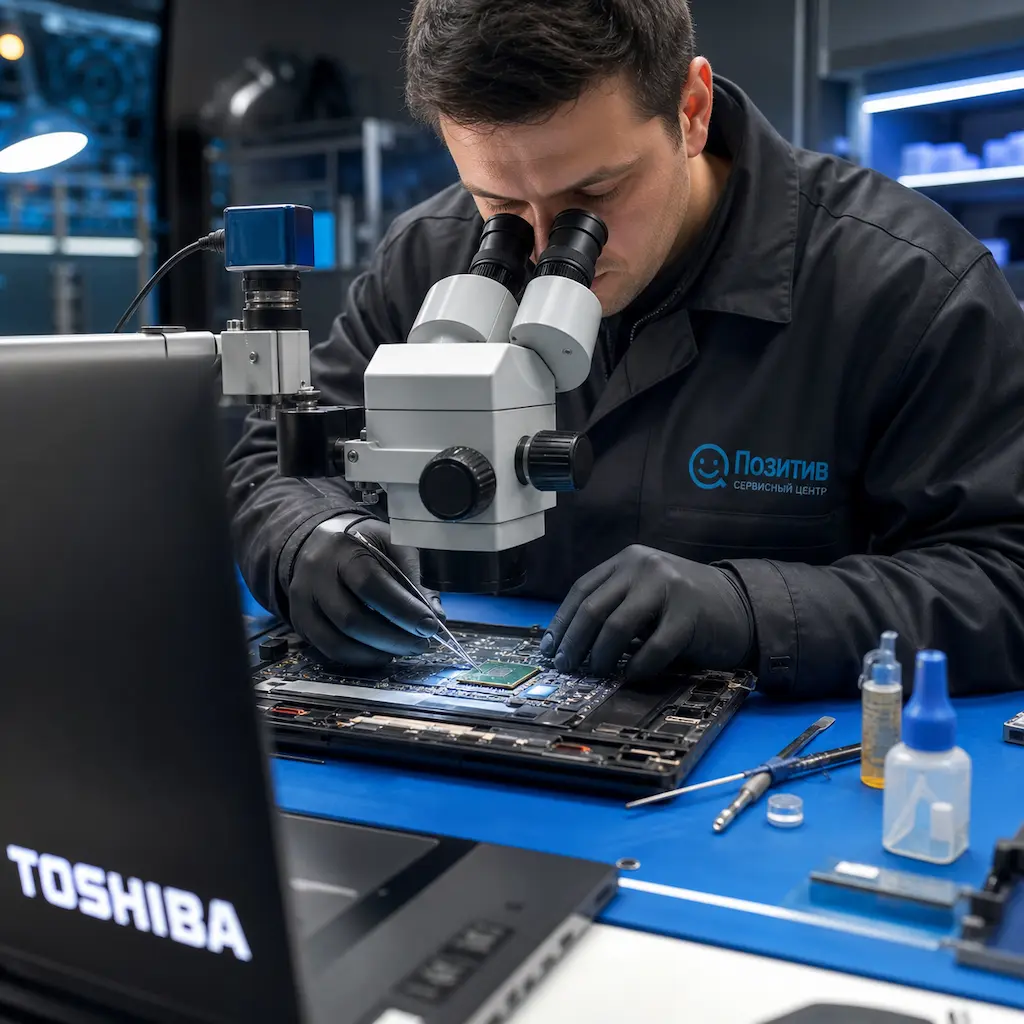 Замена видеокарты ноутбука Toshiba в Железнодорожном