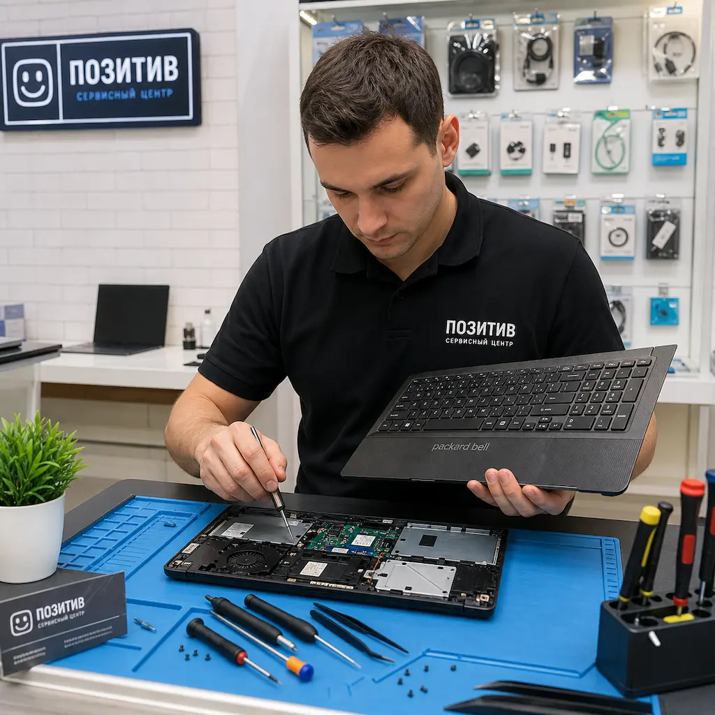 заменить клавиатуру на ноутбуке Packard Bell в Железнодорожном