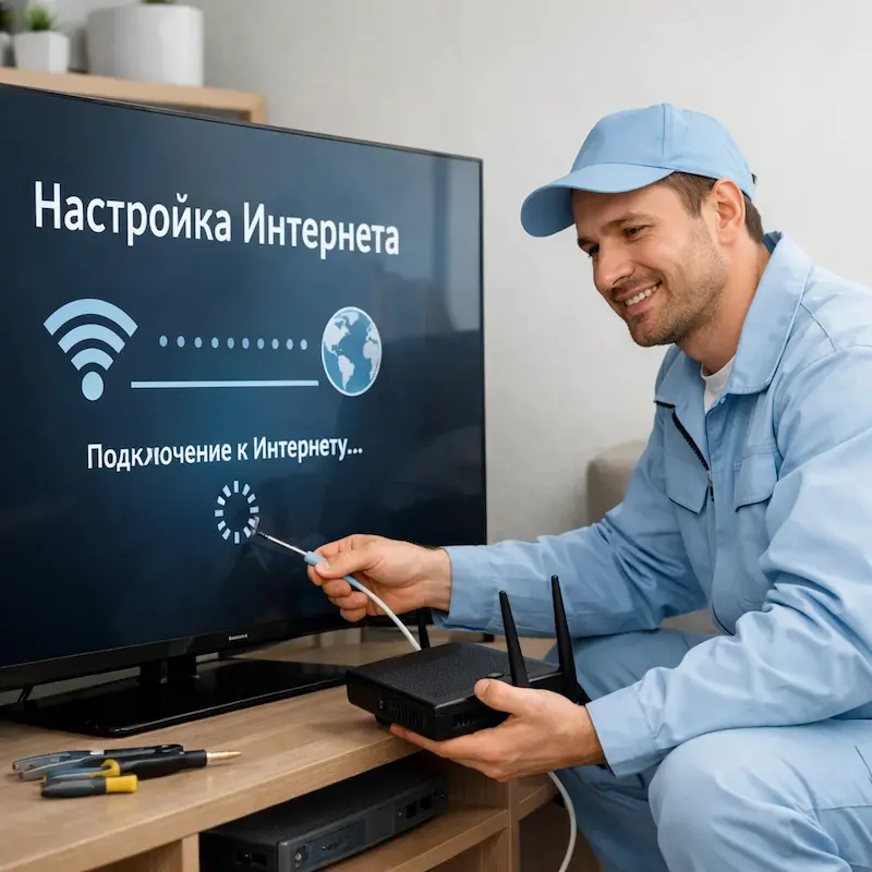 Настройка интернета на ТВ в Железнодорожном