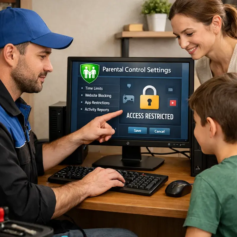 Родительский контроль на компьютере и ноутбуке в Железнодорожном