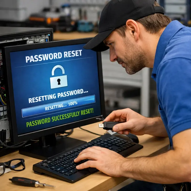 Сброс пароля от компьютера в Железнодорожном